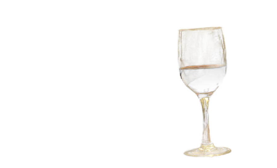 Fine Edges' result: the glass cut out with true transparency